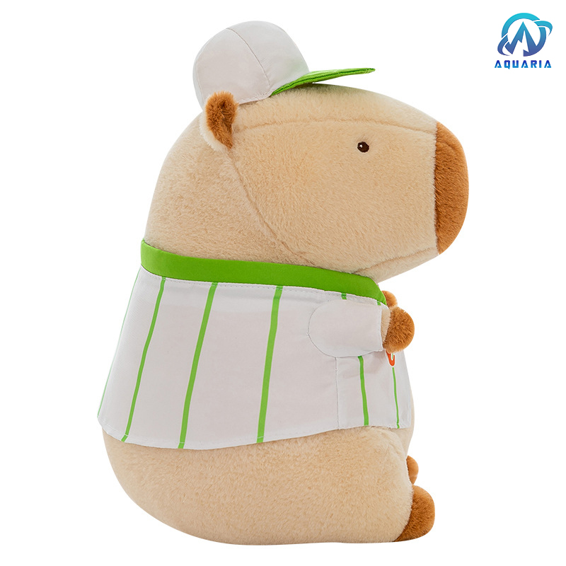 Gấu Bông Thú Nhồi Bông Capybara Đội Mũ Siêu Đáng Yêu 25cm