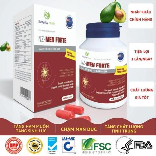 Viên uống Sinh lý Nam NZ - MEN FORTE Bổ thận, tráng dương, tăng cường sinh lý nam , mạnh tinh trùng.