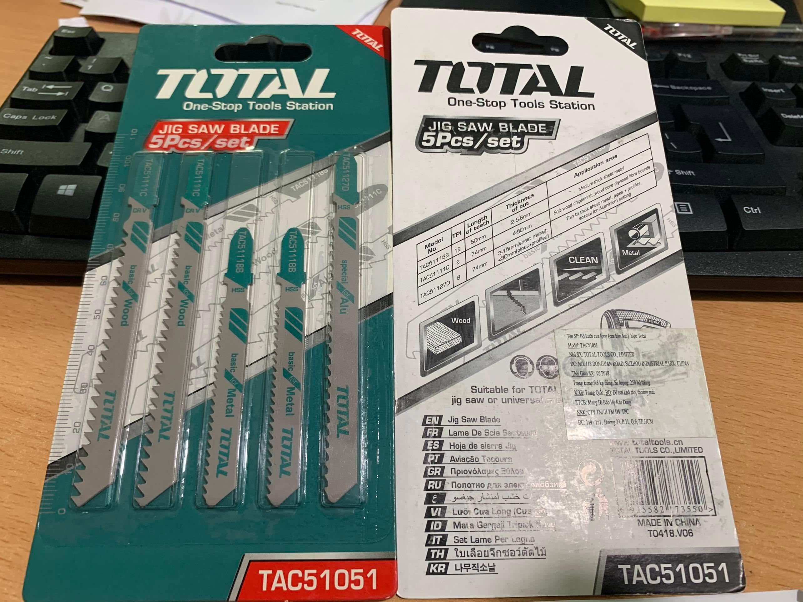 BỘ LƯỠI CƯA LỌNG 5 CHI TIẾT TOTAL TAC51051