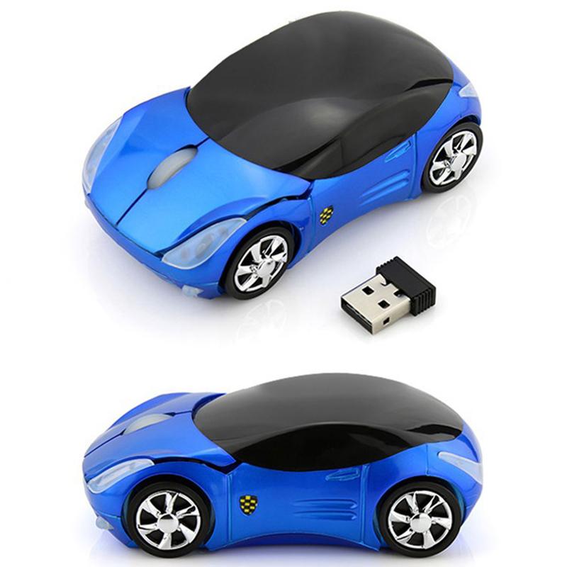 Chuột Quang Chơi Game Không Dây Hình Xe Hơi 2.4ghz 1600 Dpi