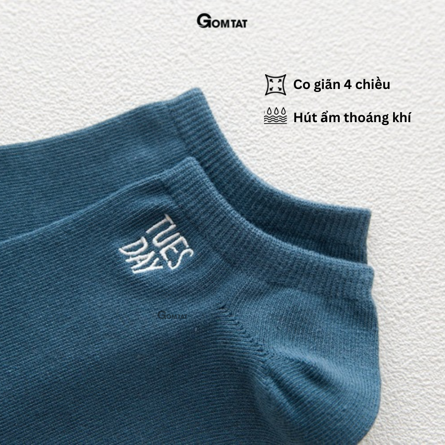 Set 7 đôi tất nam nữ cổ ngắn cao cấp, vớ cổ ngắn nam nữ mềm mại thoáng mát sử dụng cả tuần - VOTUAN-NAMNU