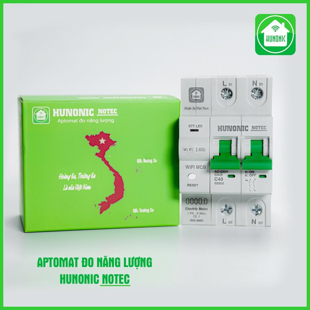 Aptomat Đo Năng Lượng Hunonic Notec Theo Dõi Lượng Điện Tiêu Thụ Điều Khiển Từ Xa Qua Wifi Hàng Việt Nam Chất Lượng Cao.