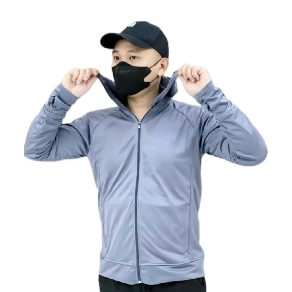 Áo Chống Nắng Nam 2 Lớp Cotton UPF50+ | Vải Kim Cương | Làm Mát | Thời Trang | Đa Dụng Size L 47-56kg MÀU ĐEN - XANH ĐEN