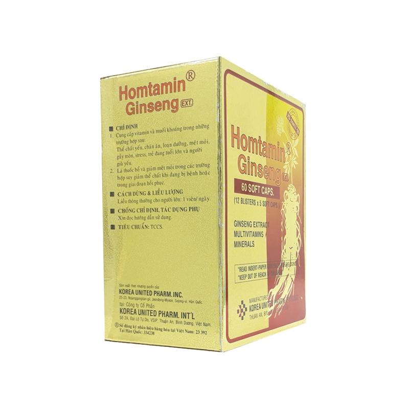 HOMTAMIN GINSENG GOLD (Hộp 12 vỉ x 5 viên)