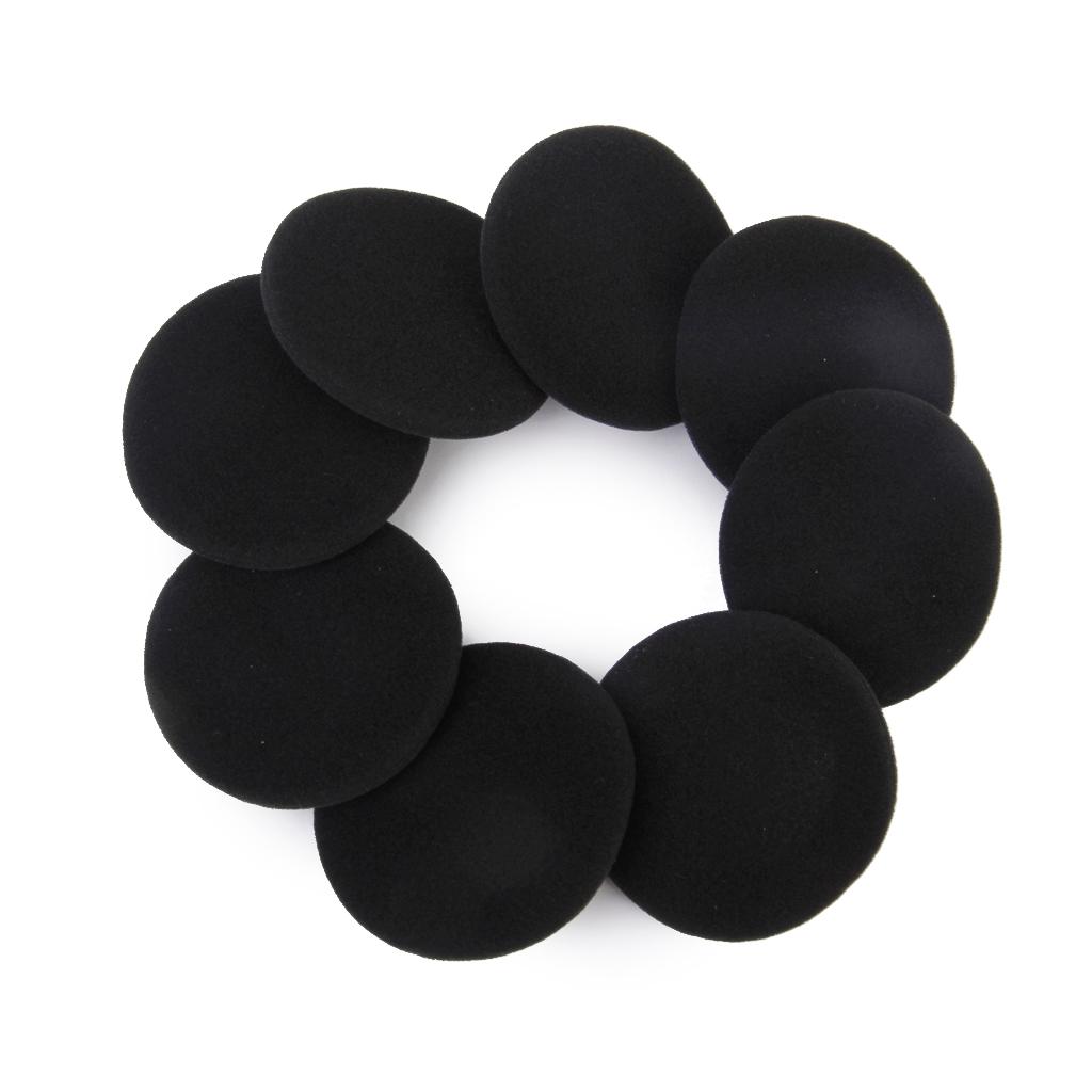 4pair 60mm Earpads Foam Ear Cushions for Helmet Black