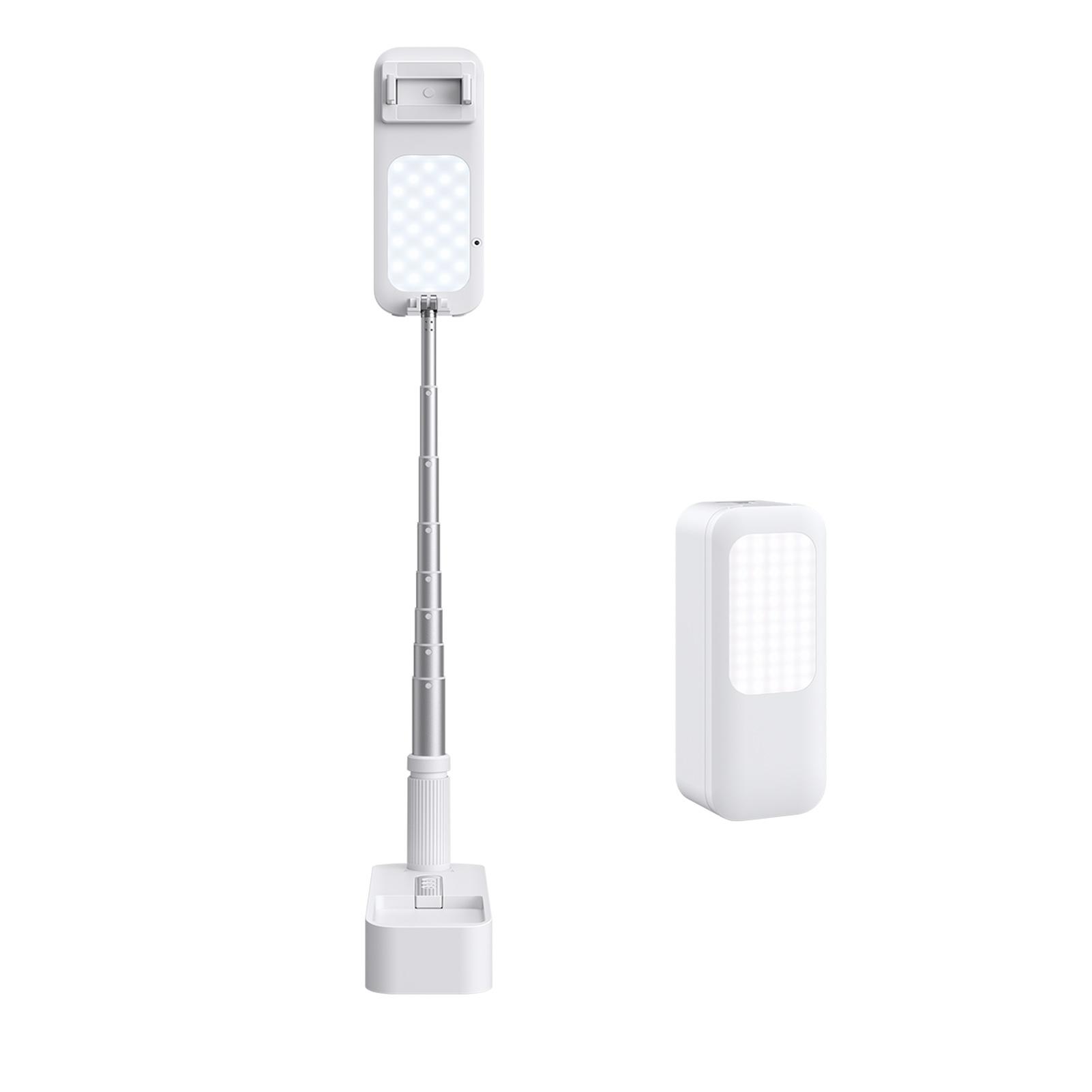 Giá đỡ điện thoại để bàn có thể gập lại di động Giá đỡ điện thoại 130cm Max. Chiều cao với đèn LED có thể xoay 360 °