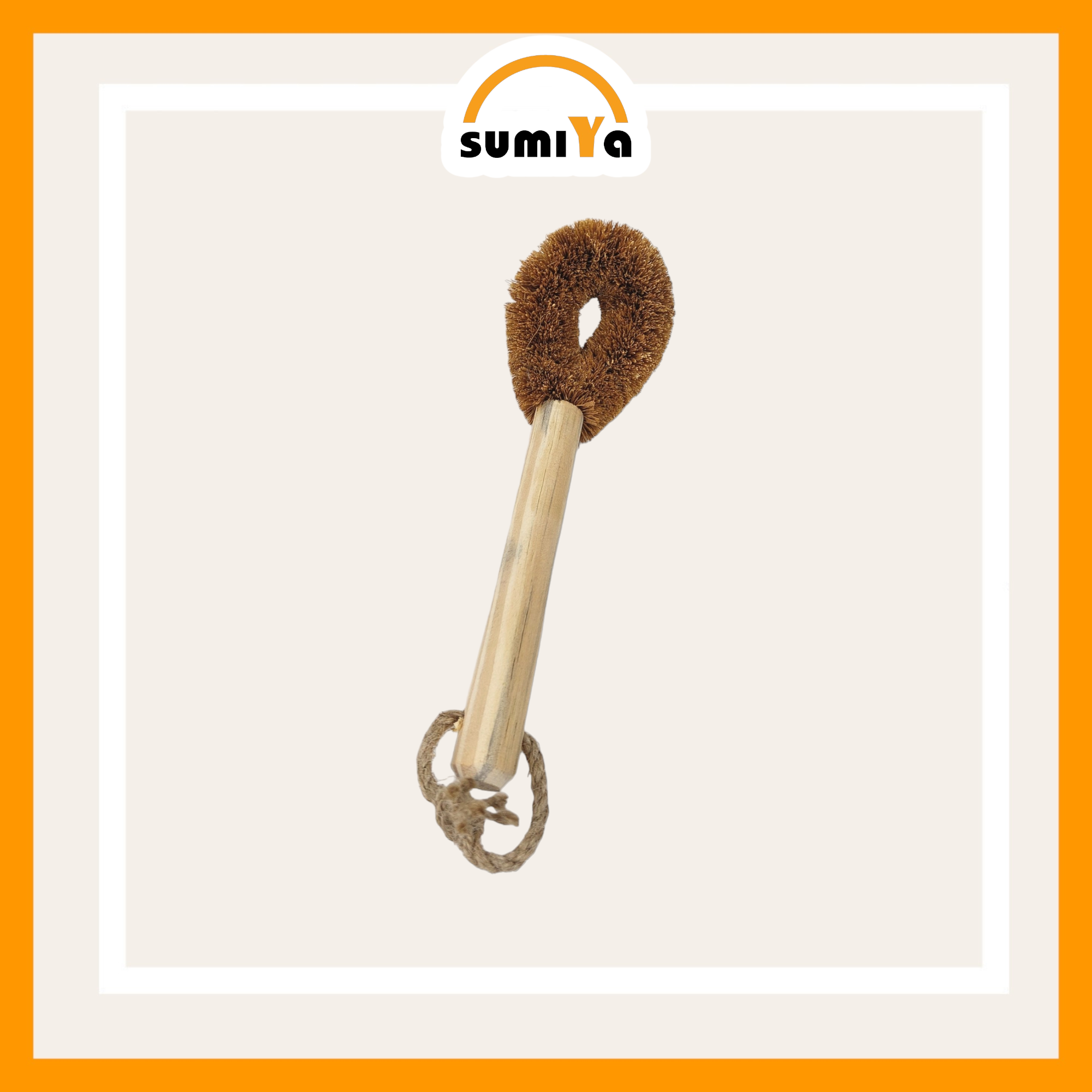 Cọ rửa chén bát xơ dừa cán gỗ, cọ xơ dừa đa năng, cọ rửa chén bằng xơ dừa tự nhiên, cọ tiện dụng