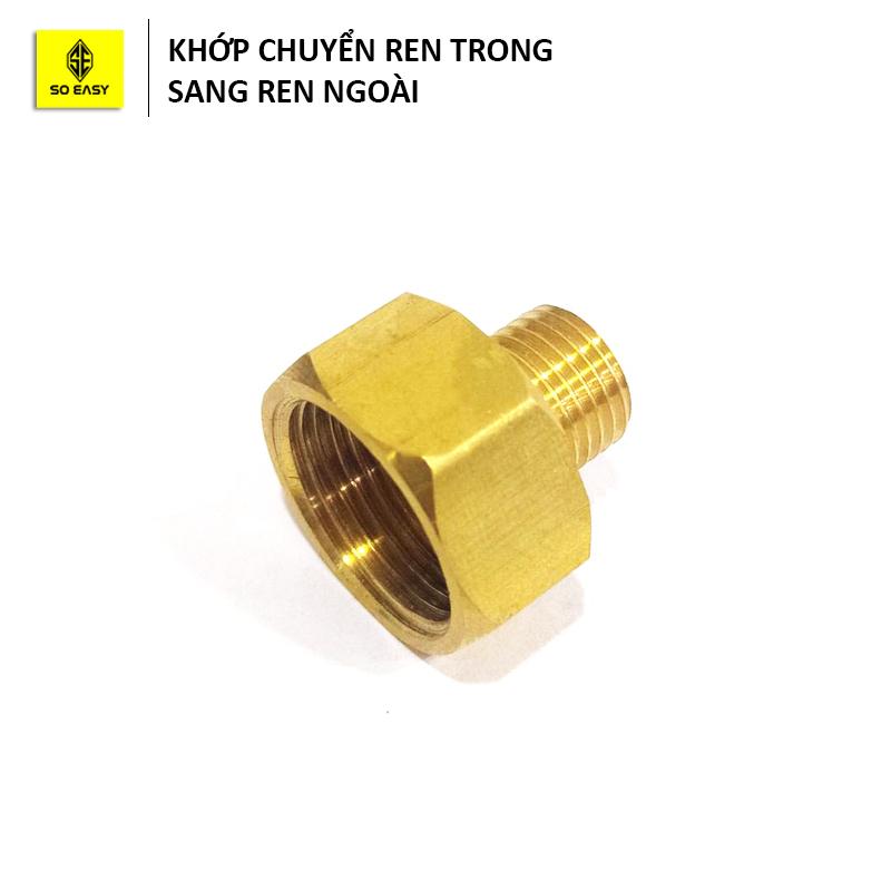 Khớp chuyển ren trong 22mm ren ngoài 14mm – phụ kiện máy rửa xe gia đình – khớp nối chuyển ren bằng đồng C0004-24