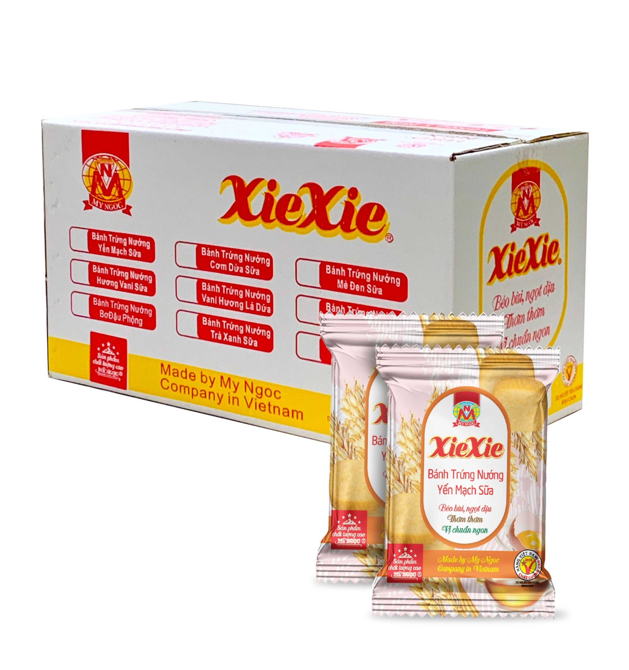 1 kg-1 Bánh trứng nướng XieXie YẾN MẠCH sữa tươi MỸ NGỌC