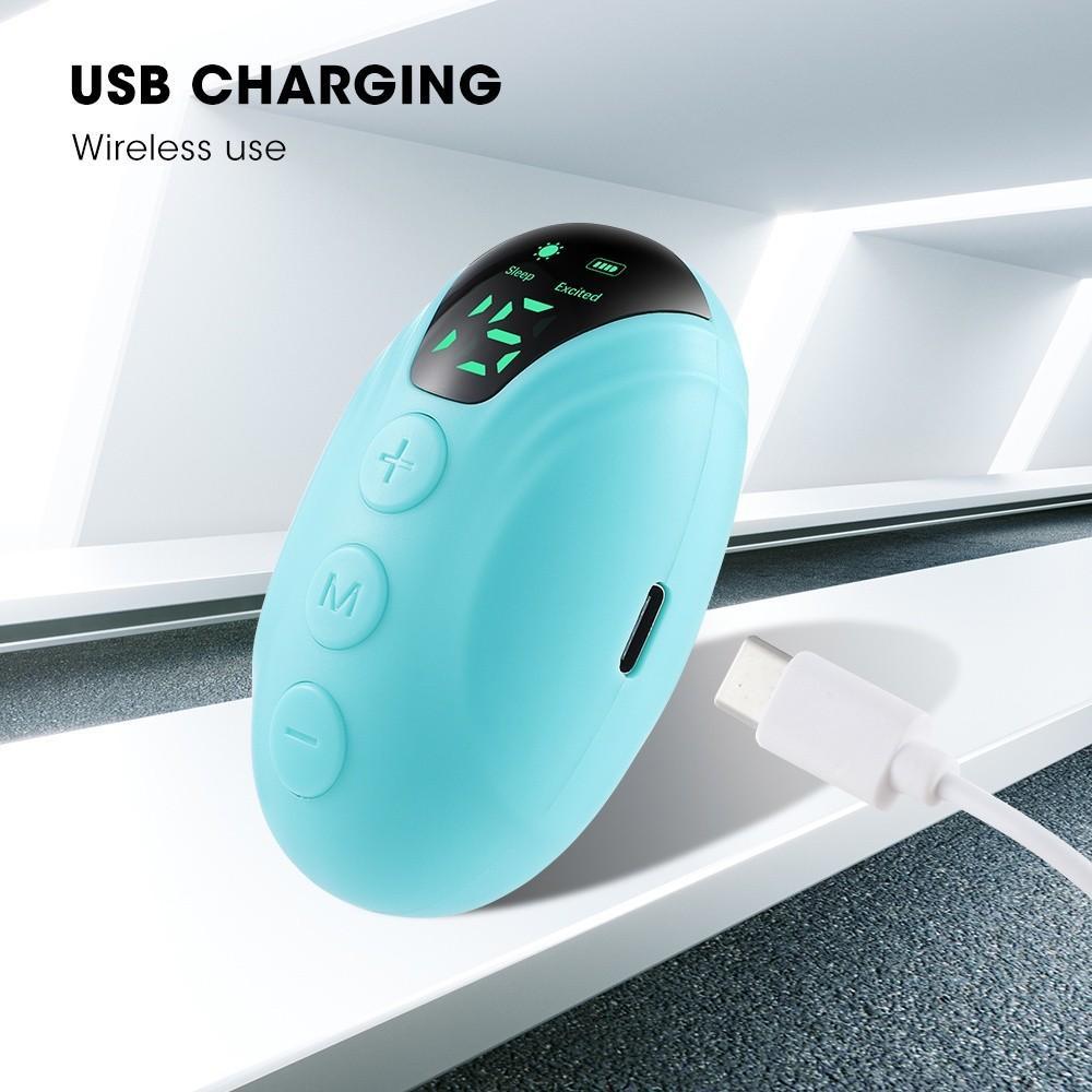Máy xung nhịp hỗ trợ giấc ngủ cầm tay Mini 15 Tốc Độ Có Đèn LED Sạc USB chống mất ngủ lâu ngày