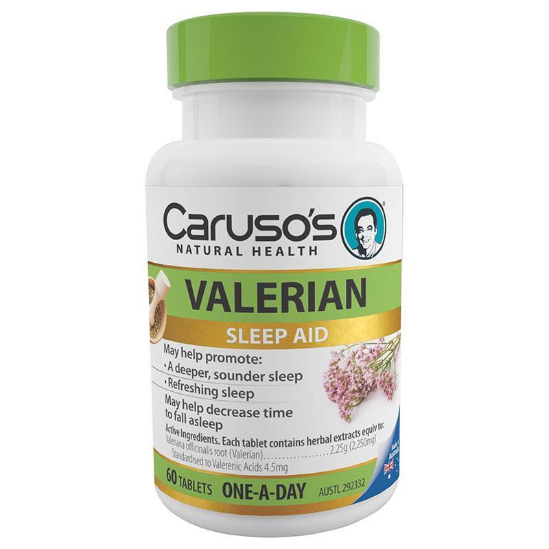 Carusos Natural Health One a Day Valerian 60 Tablets