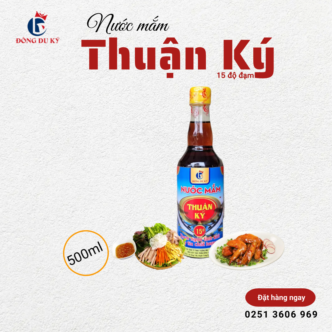 Nước mắm Thuận Ký 15 độ đạm 500ml