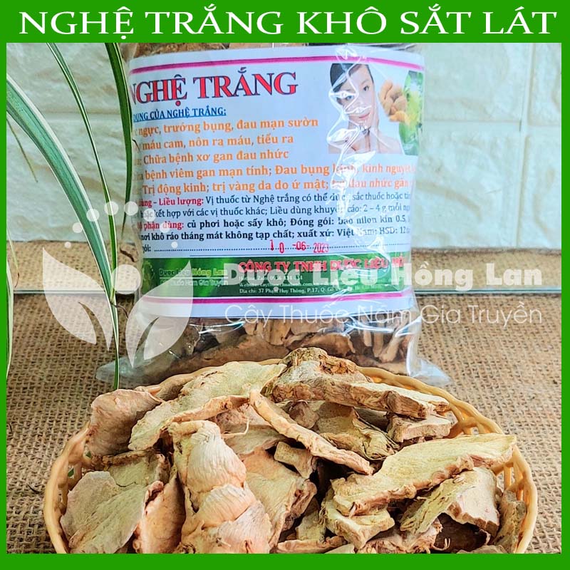 Củ Nghệ Trắng khô sắt lát 500gram