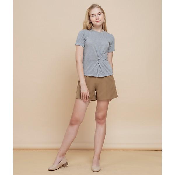 Áo thun kiểu nữ Callia Cara Grey cổ tròn