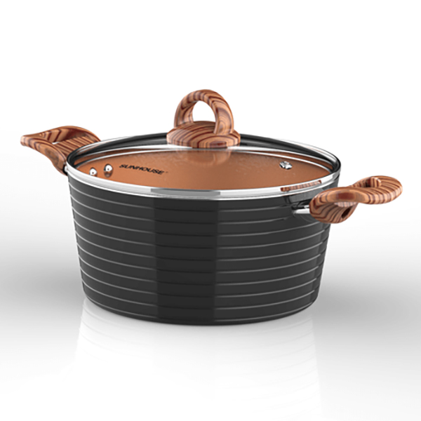 Nồi Ceramic Đáy Từ Sunhouse SHG2024MCA - Đồng