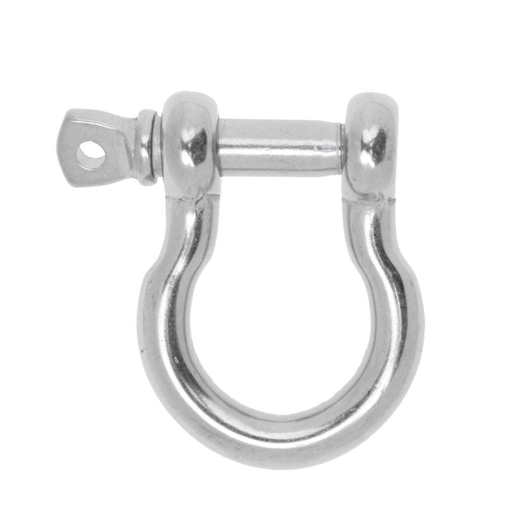 4Pcs 6mm 8mm Boat Marine D Ring Anchor Bow Shackles - 304 Stainless Steel