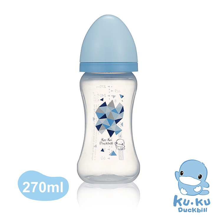 BÌNH SỮA CỔ RỘNG CHO BÉ NHỰA PP KUKU - DUNG TÍCH 270ML/360ML