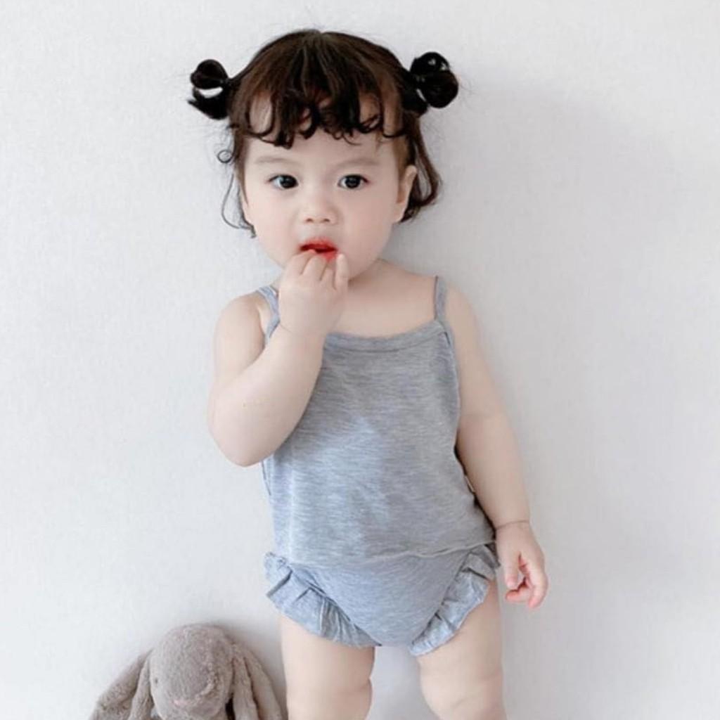 Bộ MINKY MOM 2 Dây Quần Chip Bộ 2 Dây Cho Bé Gái Hot Nhất Hè 2021  Chất Thun Lạnh Siêu Mềm Mịn Mát