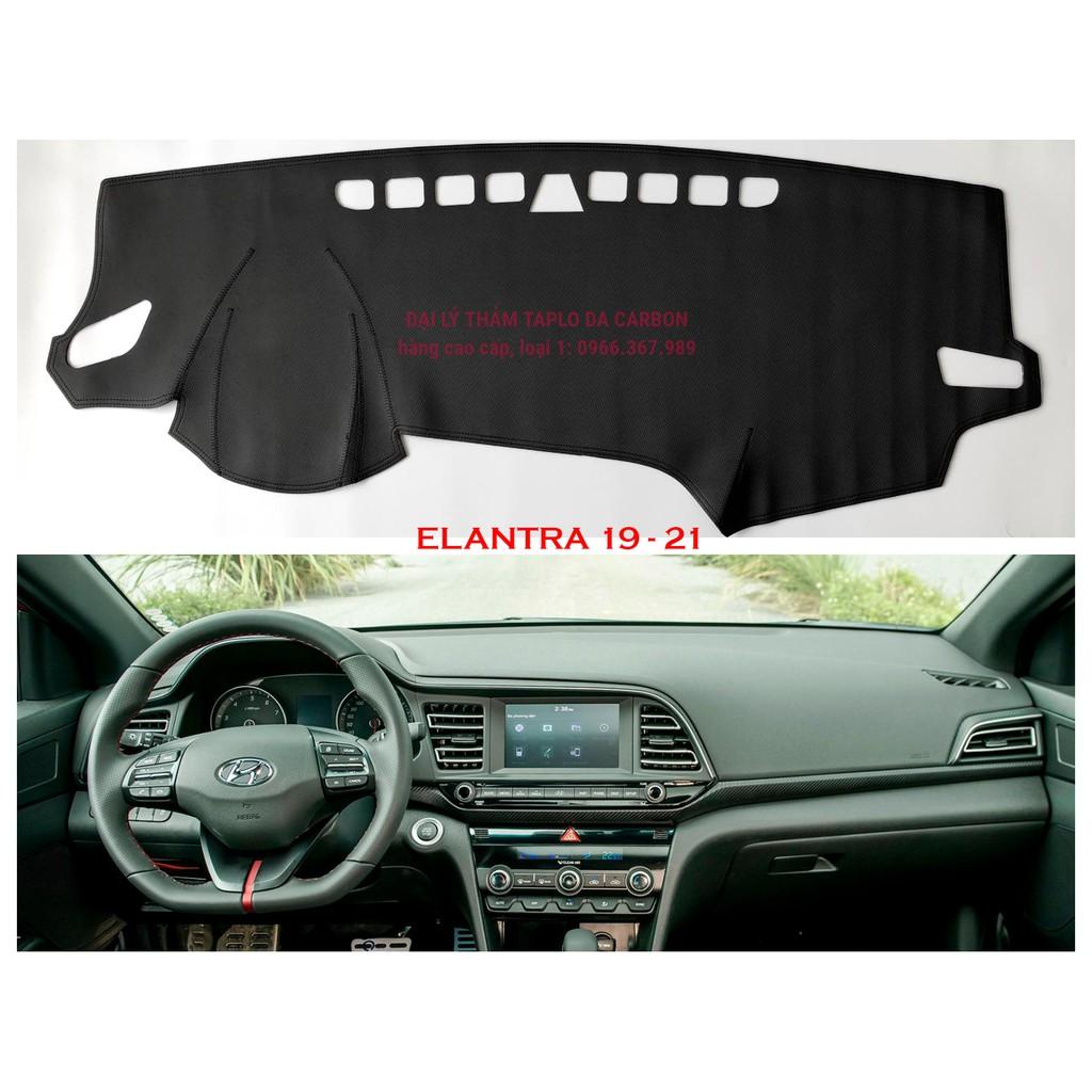 Thảm Taplo Da vân Carbon cao cấp xe HYUNDAI ELANTRA
