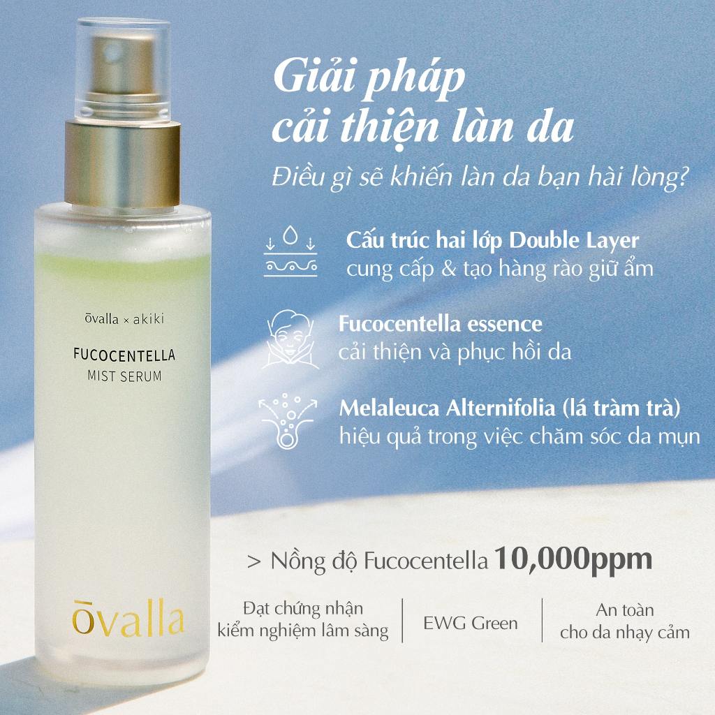 Xịt Khoáng Chứa Serum Dưỡng Ẩm OVALLA Giúp Dưỡng Ẩm. Phục Hồi Da, Làm Dịu Da Và Giảm Mụn (Chai 100ml)