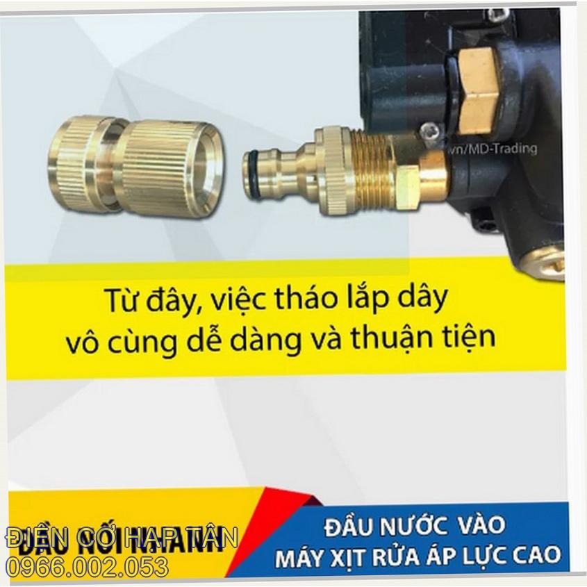 BỘ KHỚP NỐI NHANH BẰNG ĐỒNG - KHỚP NỐI NHANH DÂY CẤP NƯỚC ĐẦU VÀO MÁY RỬA XE  27mm