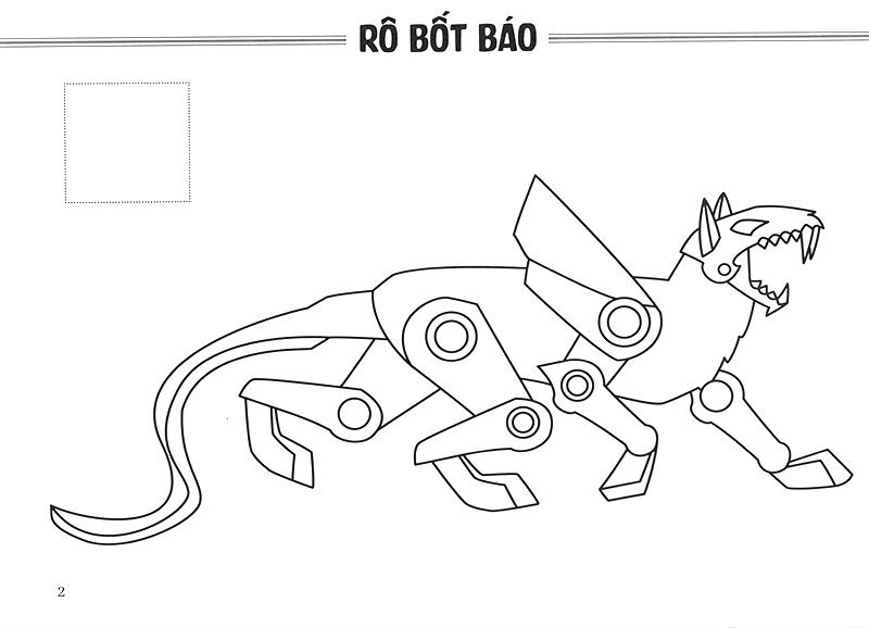 Hình ảnh Sách Tô Màu - Thế Giới Rô Bốt Và Xe Cộ: Rô Bốt Thú