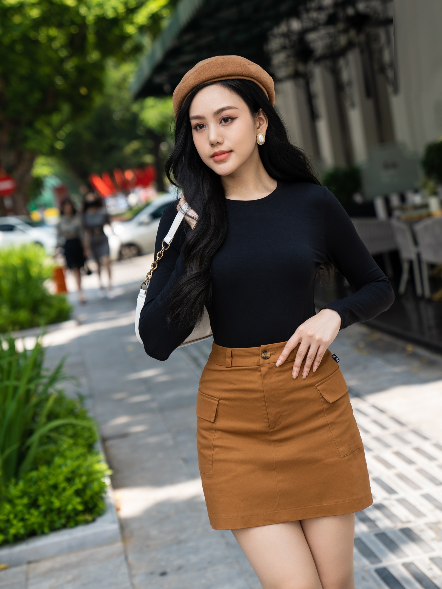 <BST Mới> Áo thun giữ nhiệt nữ dài tay cổ tròn Vicci vải Premium Cotton cao cấp co giãn, mềm mịn ôm dáng nhiều màu