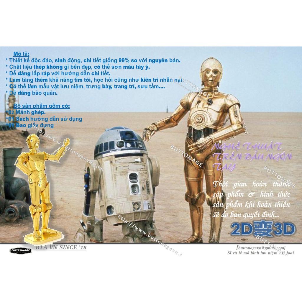 Mô Hình Lắp Ráp 3d Robot tự hành C-3PO (See-Threepio