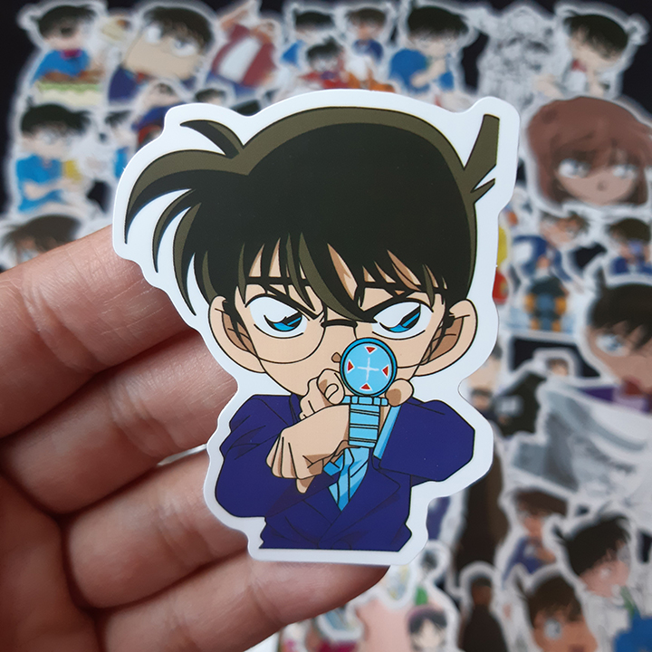 Bộ Sticker dán cao cấp chủ đề THÁM TỬ CONAN - Dùng dán Xe, dán mũ bảo hiểm, dán Laptop