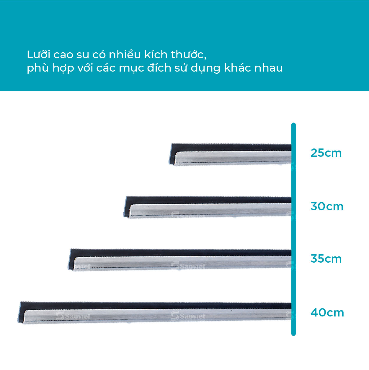 Bộ vệ sinh kính Moerman Dòng Steel bằng thép không gỉ cao cấp và lưỡi dao cao su cao cấp |SAOVIETCO| SKU: 17773/19656/19845/19658/19657 | SAOVIETCO