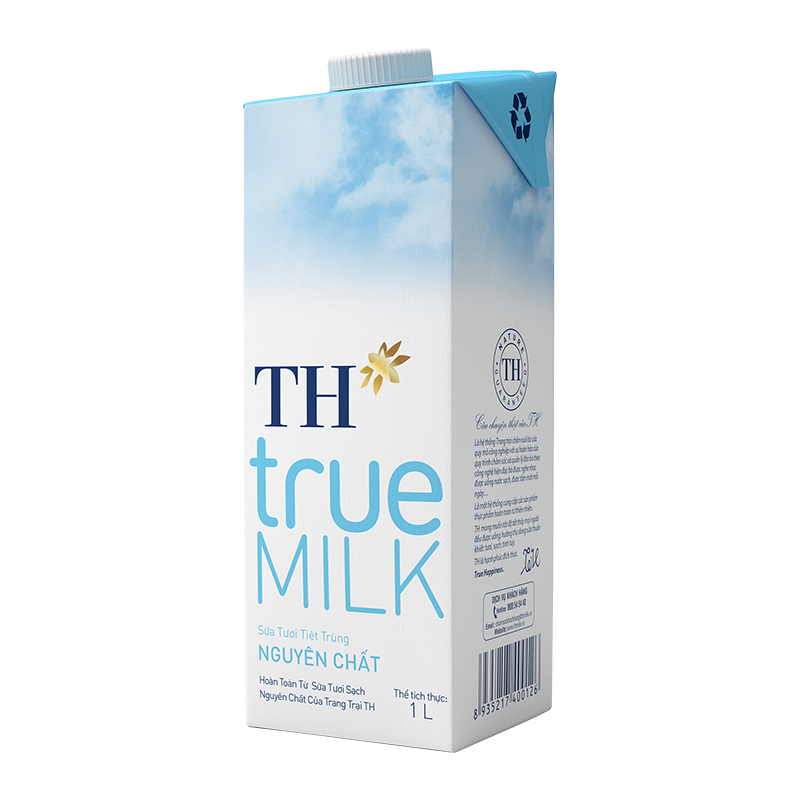 Sữa Tươi Tiệt Trùng TH True Milk Nguyên Chất Hộp 1 Lít – 8935217400027