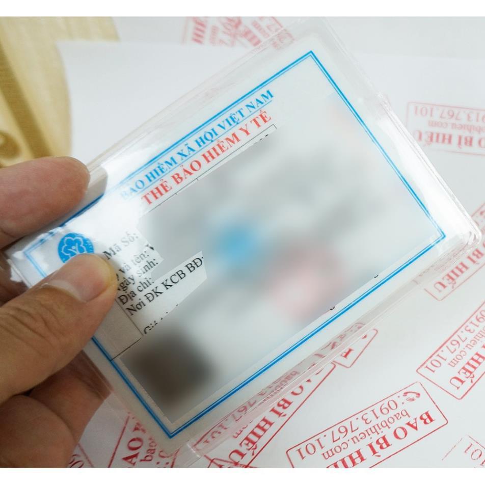 Combo 4 thẻ bọc bảo vệ thẻ căn cước, thẻ ngân hàng, giấy tờ, bảo hiểm xe trong suốt