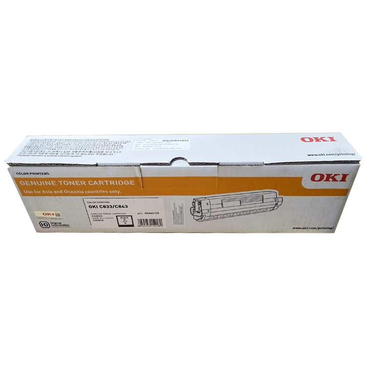 Mực đen OKI Black Toner Cartridge C833 loại 10.000 trang - Hàng Chính Hãng