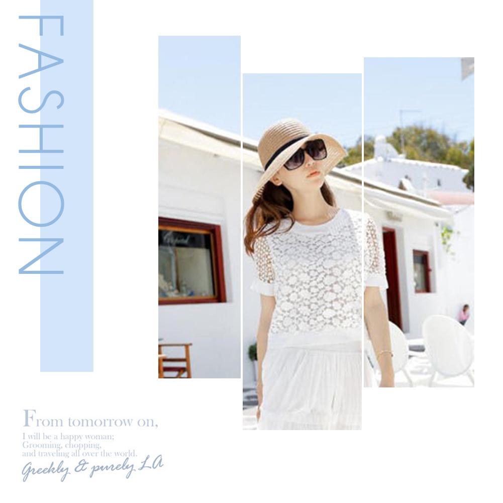Women's Ladies Fashion Summer Beach Sun Visor Wide Brim Stripe Floppy Hat HBJYT