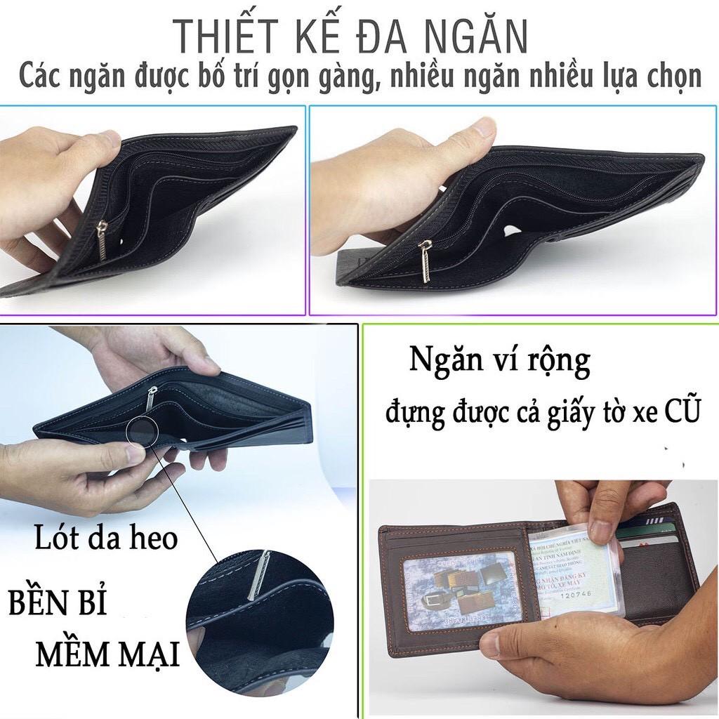 Ví da nam, Bóp da nam cao cấp, tặng hộp đựng