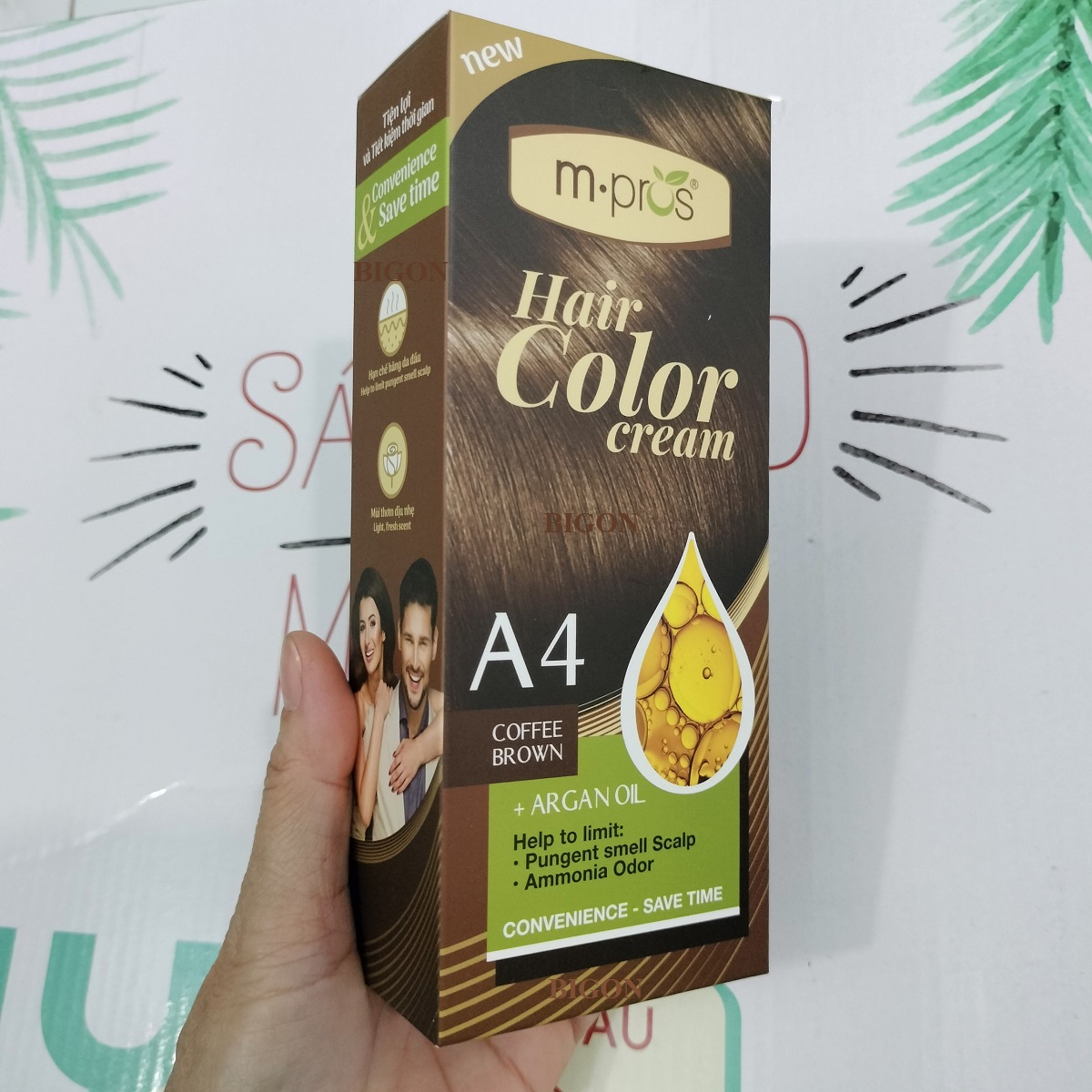 Kem Nhuộm Phủ Bạc M.Pros A4 Coffee Brown - Nâu Cà Phê