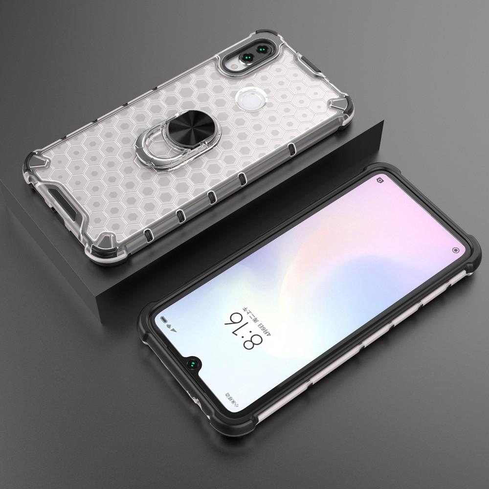 Ốp lưng cho Xiaomi Redmi Note 7 Pro 8 Pro Note 9S 9 Pro Max 10X 4G chống sốc họa tiết tổ ong kèm nhẫn iring