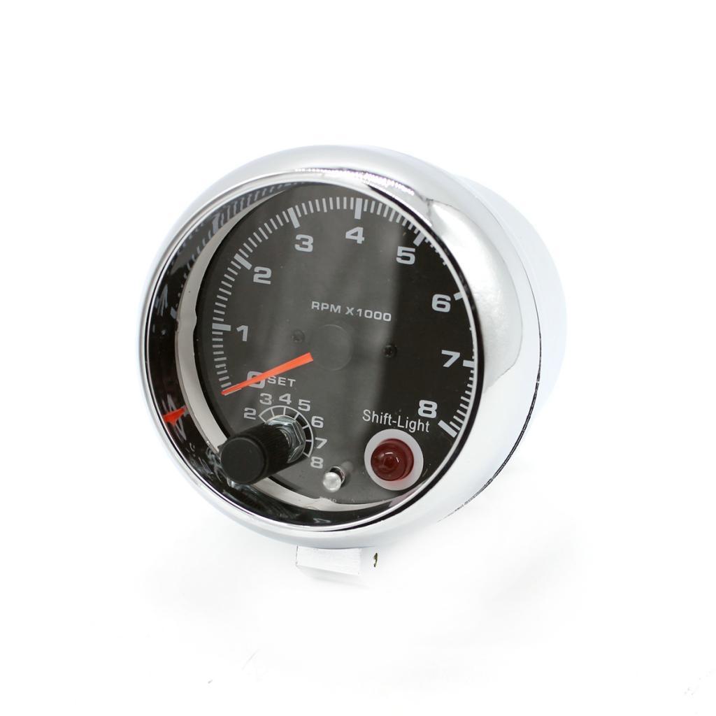 3.75" Black Face Tachometer Gauge with Light for 95mm