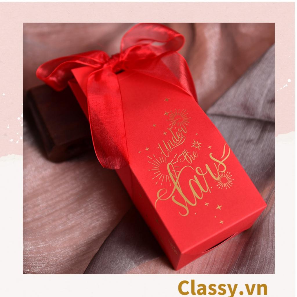 Túi quà tặng Classy, hộp quà tặng thắt nơ đựng son, mỹ phẩm, phụ kiện Q779