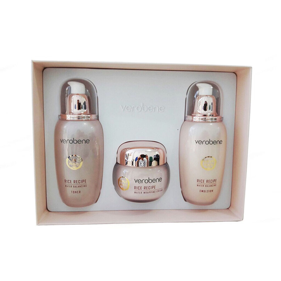 Bộ dưỡng da Gạo_Verobene Rice Recipe Skin Care 3 Set