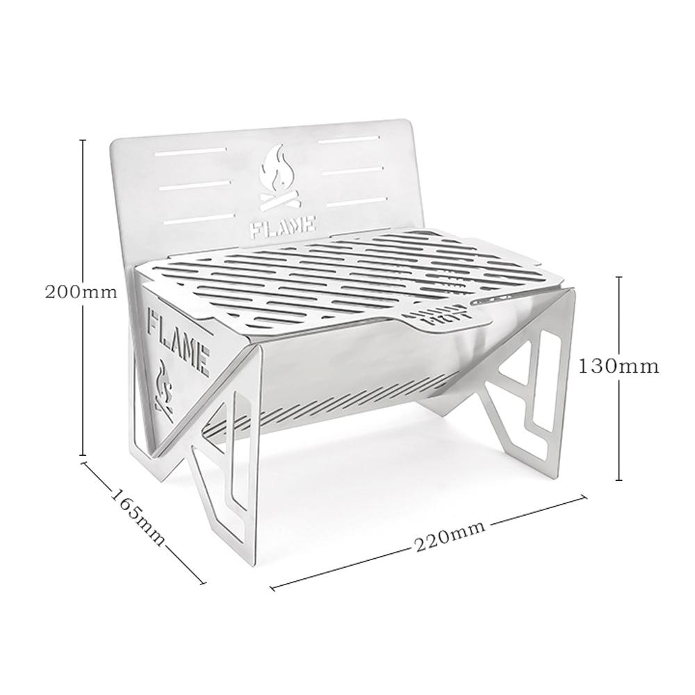 Bếp lò BBQ nấu ăn ngoài trời bằng thép không gỉ có thể tháo lắp được