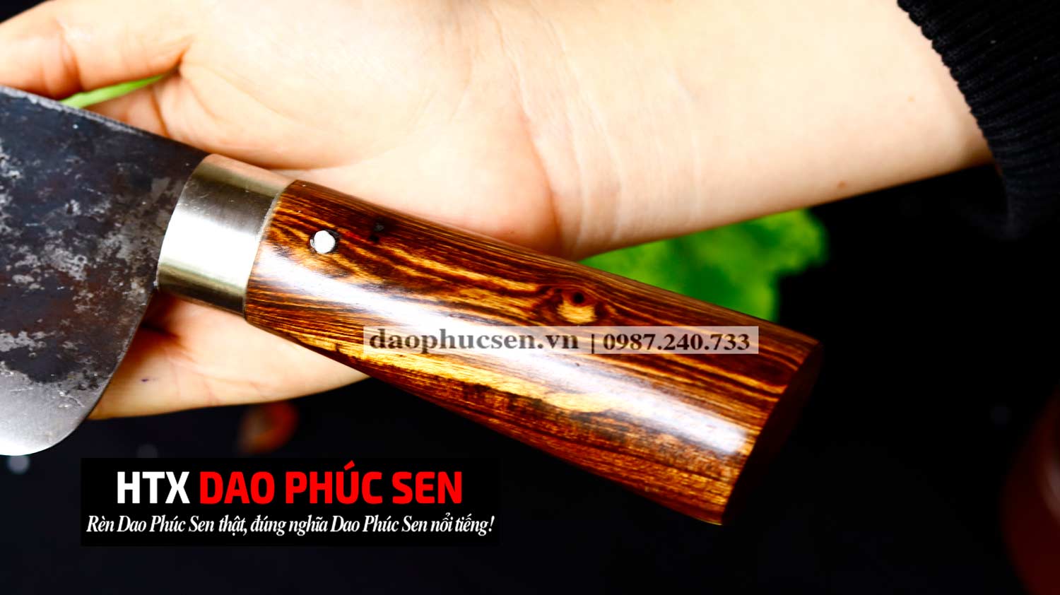 Dao Phúc Sen - Dao bầu lọc cán gỗ 20 (DAO PHÚC SEN RÈN THỦ CÔNG)