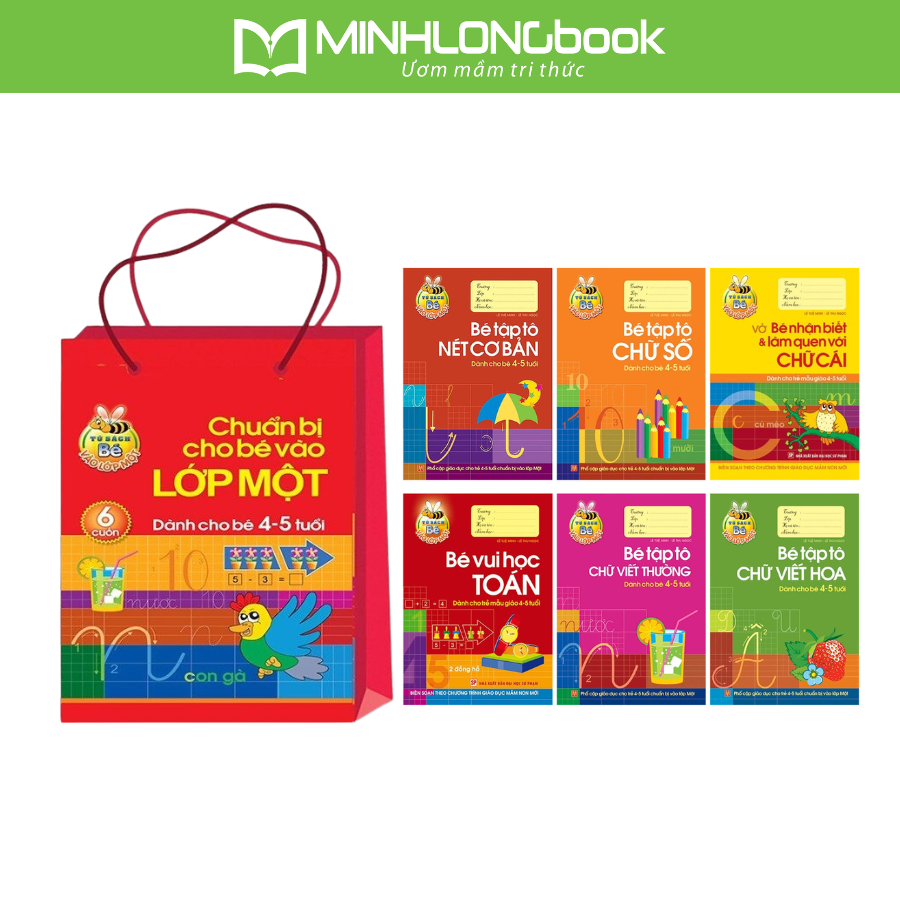 Sách Chuẩn bị cho bé vào lớp môt ( Bộ 6 cuốn) - Dành cho bé 4 -5 tuổi