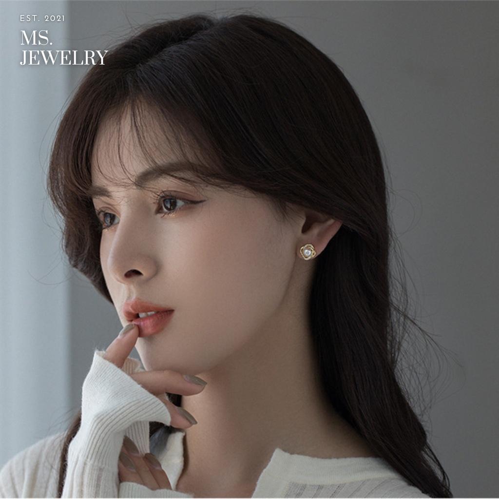 Khuyên Tai Hàn Quốc Bạc S925 Đính Đá CZ KS16