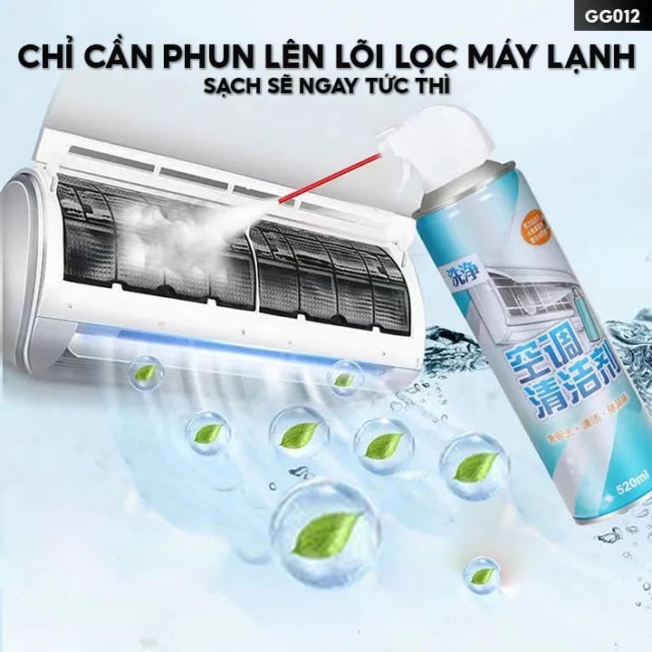 Chai Xịt Làm Sạch Máy Lạnh Vệ Sinh Điều Hoà Khử Khuẩn Cho Quạt Gió Gia Dụng GG012