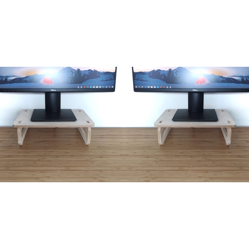 Kệ gỗ để màn hình máy tính FAS.EGO nâng màn hình lên đến 11cm / Giảm đau cổ / Giúp bàn làm việc gọn gàng