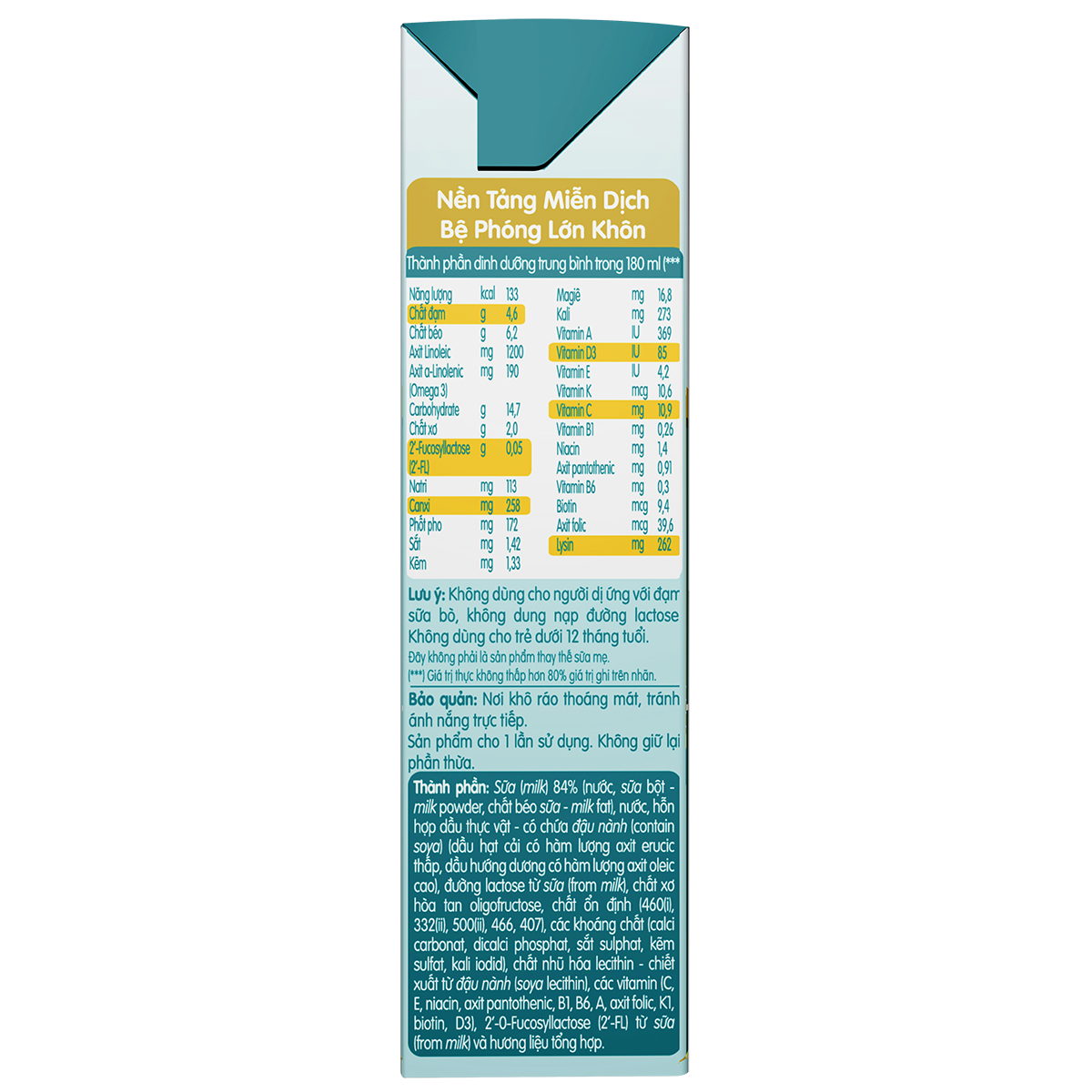Lốc 4 Hộp Sữa pha sẵn Nestlé NANGROW 180ml/hộp sữa mát công thức từ Thụy Sĩ 100% Canxi giúp bé cao lớn vượt trội