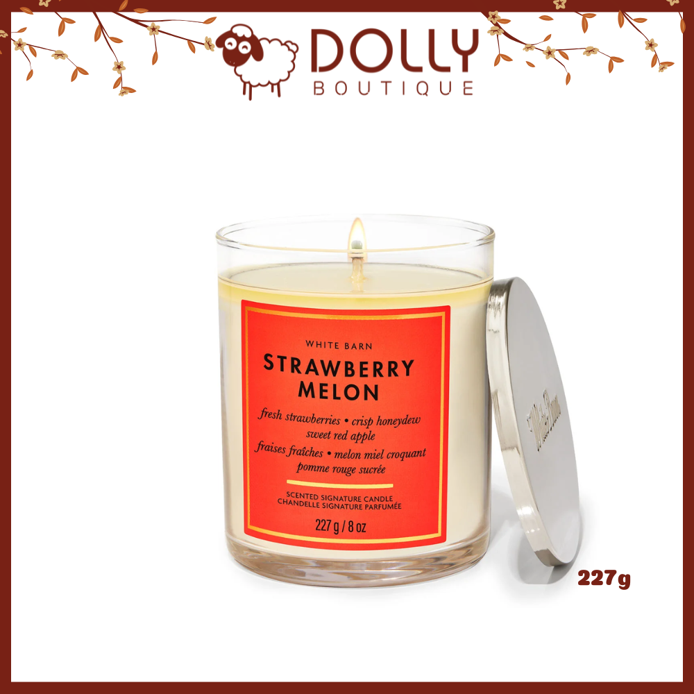 Nến Thơm 1 Bấc Strawberry Melon Single Wick Candle 227g