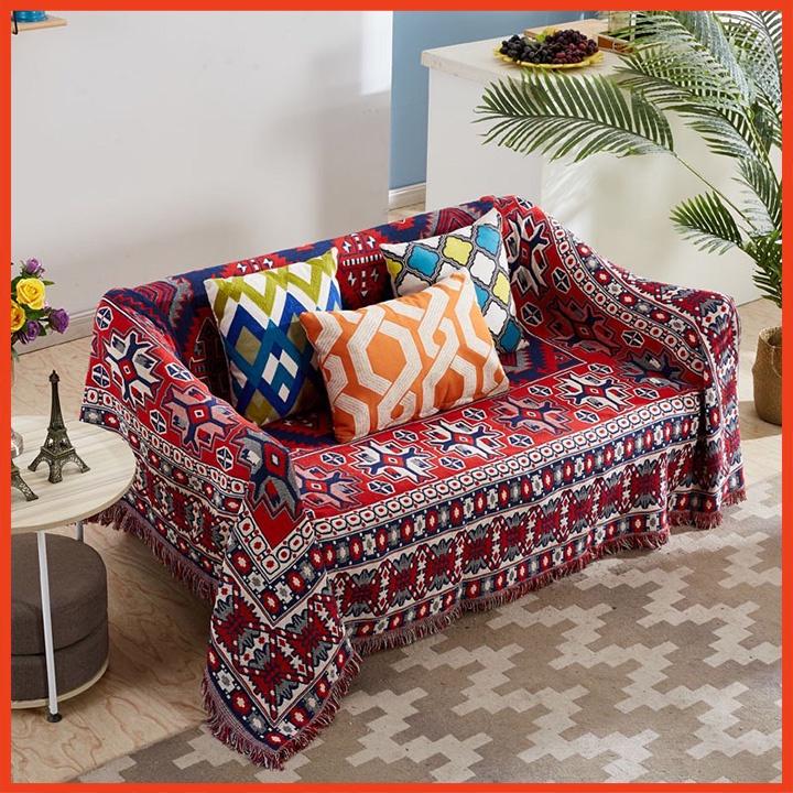 Khăn phủ sofa,thảm trải sàn hoa văn, họa tiết theo phong cách Retro