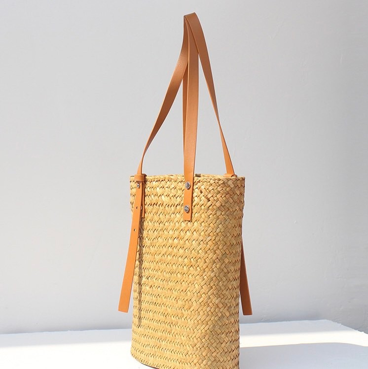 Túi nhỏ mây tre lá rơm dệt,túi xách tay nữ đan tay đi biển túi mini dệt thủ công handmade Giỏ đan lát wicker bags bamboo